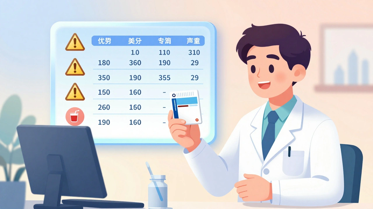 A man consulting a doctor about ED treatment, with a chart showing cost and effectiveness comparisons.