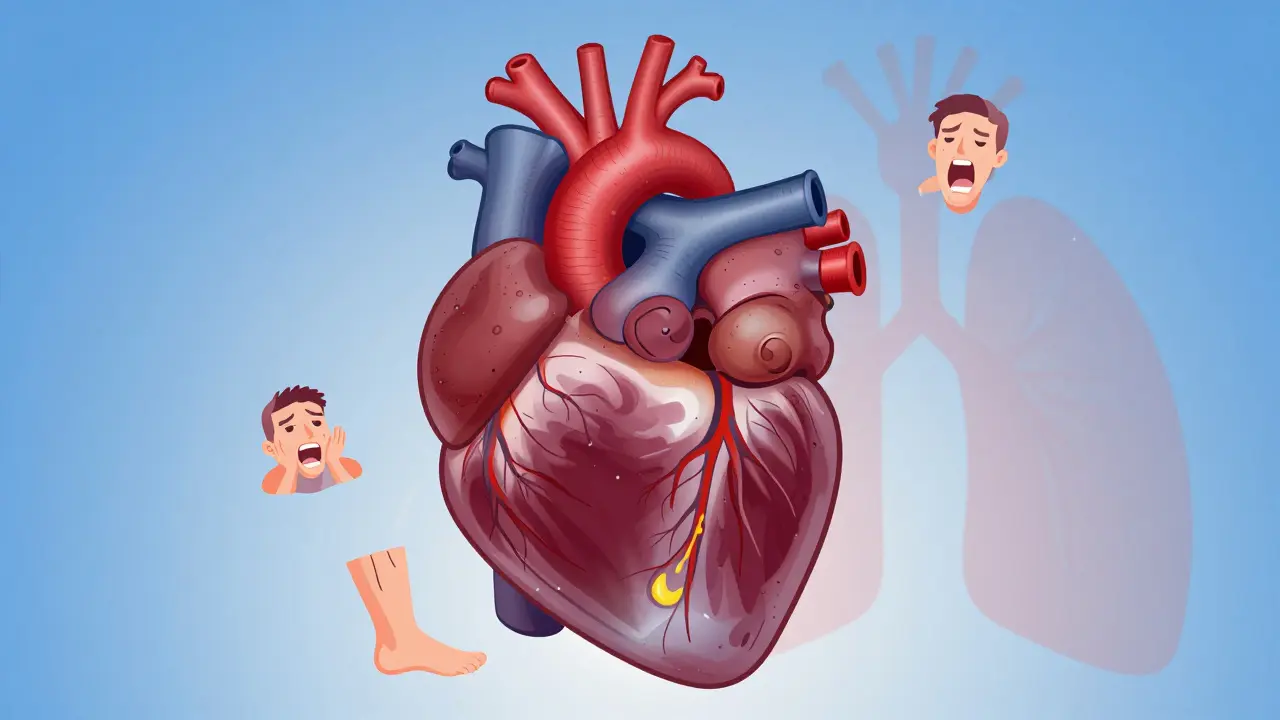 Pulmonary Hypertension: Symptoms, Right Heart Strain, and Therapy